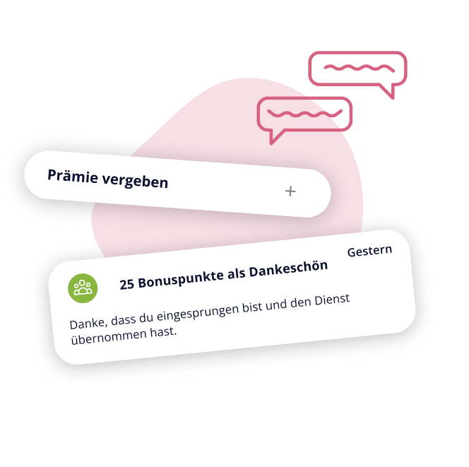 Visualisierung des Mitarbeiter-Bonussystems