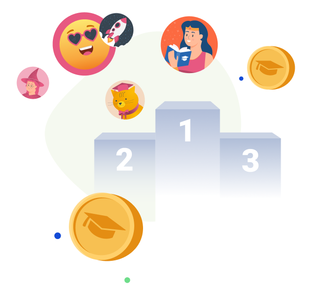 Visualisierung des Gamification-Systems mit Ranking und Avataren